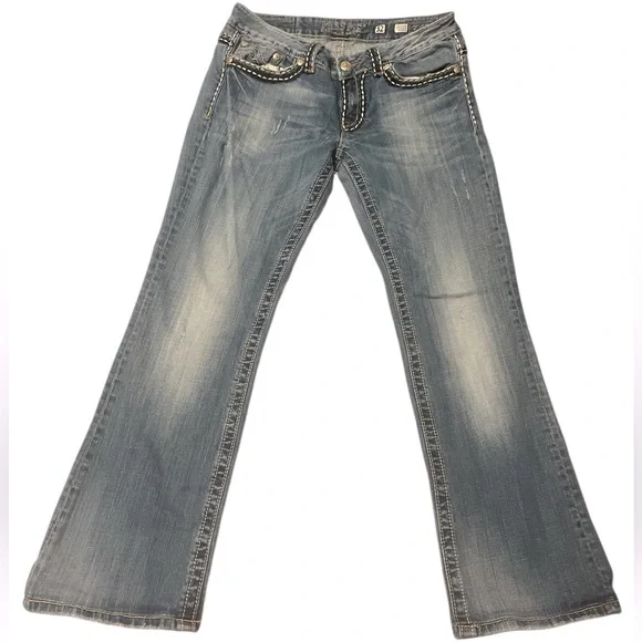 Miss Me denim brand Irene Boot Blue Jeans - Picture 2 of 7